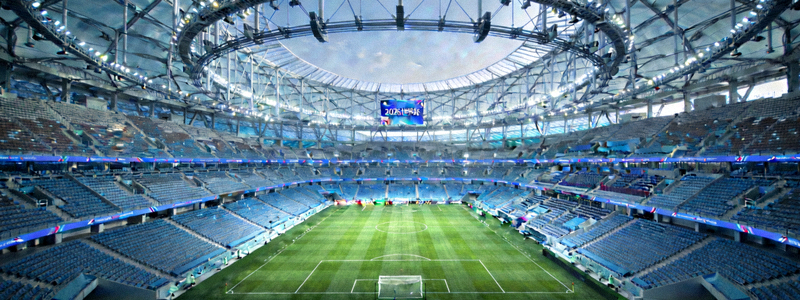 2026世界杯现代化足球场馆内部全景